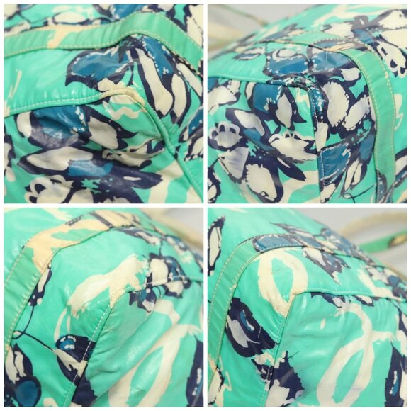 CHANEL Tote Bag Nylon Green Silver CC Auth mr1316 - Picture 14 of 16